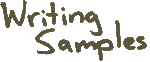 Writing Samples